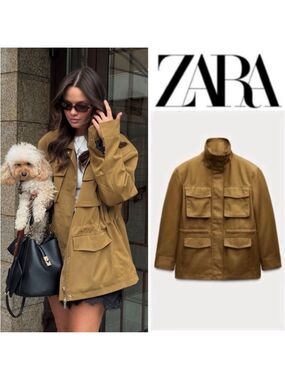 NWOT ZARA COLLECTION Pocket Jacket Water Repellent Barn/Utility Jacket Size M